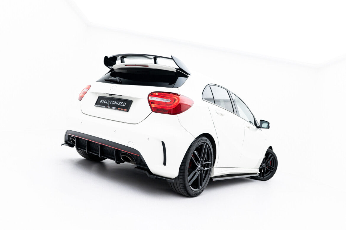 Street Pro Heckansatz Diffusor passend für Mercedes A AMG-Line W176 schwarz matt