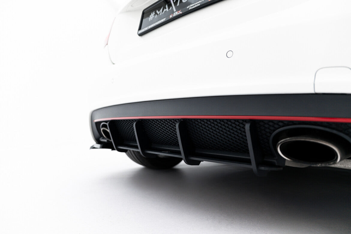 Street Pro Heckansatz Diffusor passend für Mercedes A AMG-Line W176 schwarz matt