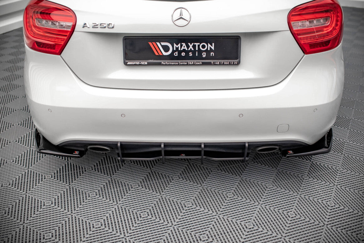 Street Pro Heckansatz Diffusor passend für Mercedes A W176 schwarz matt
