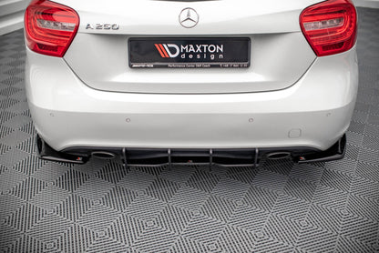 Street Pro Heckansatz Diffusor passend für Mercedes A W176 schwarz matt