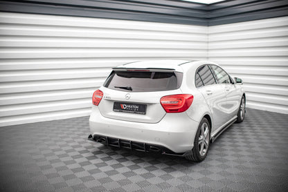 Street Pro Heckansatz Diffusor passend für Mercedes A W176 schwarz matt
