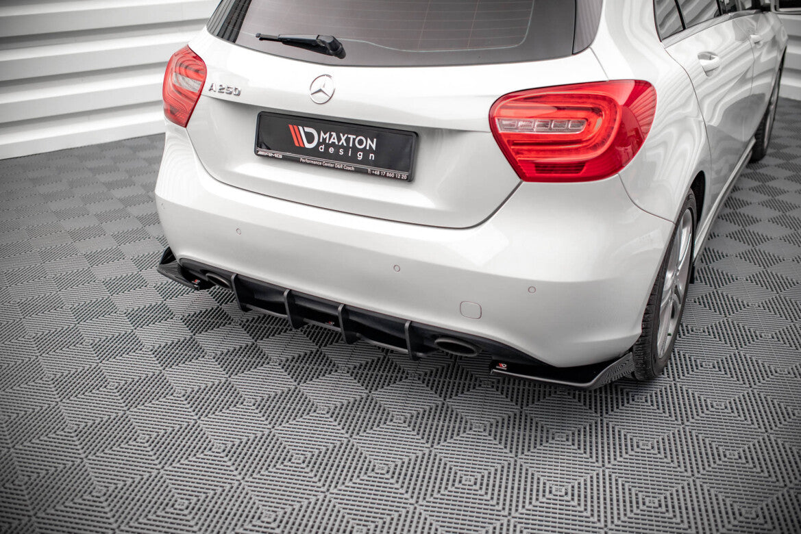 Street Pro Heckansatz Diffusor passend für Mercedes A W176 schwarz matt
