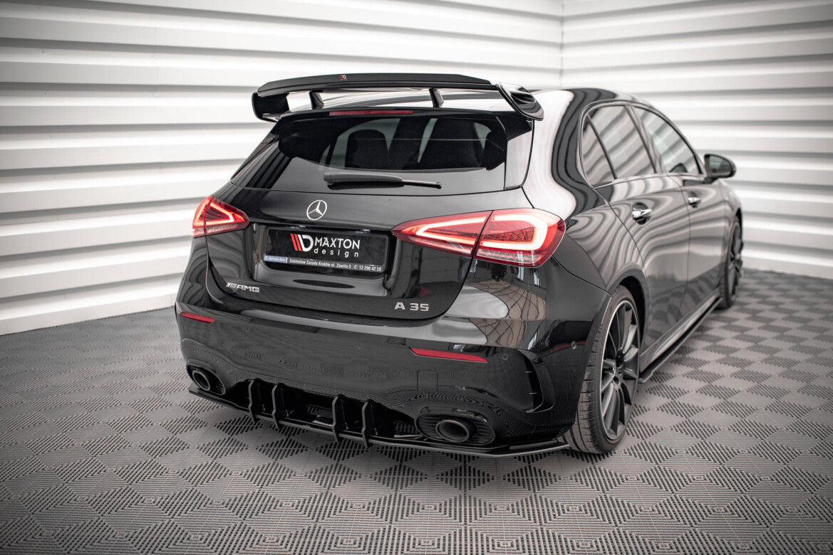 Street Pro Heckansatz Diffusor passend für Mercedes A35 AMG Hatchback Aero Pack W177 schwarz matt