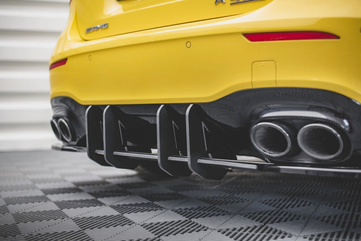 Street Pro Heckansatz Diffusor passend für Mercedes-AMG A45 S Aero Paket W177 schwarz matt