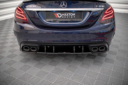 Street Pro Heckansatz Diffusor passend für Mercedes-AMG C 43 Limousine W205 FL schwarz matt