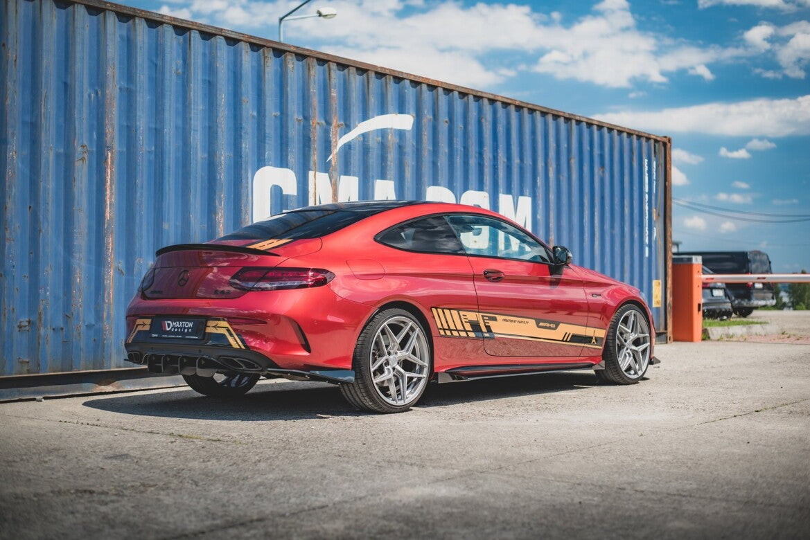 Street Pro Heckansatz Diffusor passend für Mercedes-AMG C43 Coupe C205 schwarz matt
