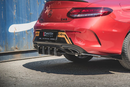 Street Pro Heckansatz Diffusor passend für Mercedes-AMG C43 Coupe C205 schwarz matt