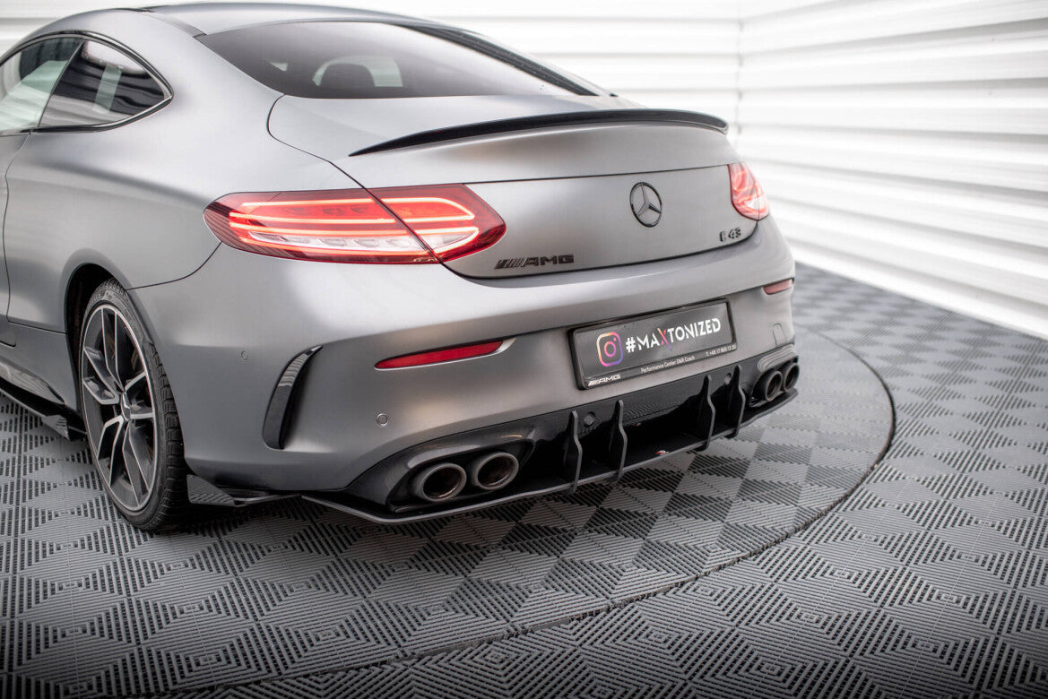 Street Pro Heckansatz Diffusor passend für Mercedes-AMG C43 Coupe / Cabrio C205 FL / A205 FL schwarz matt