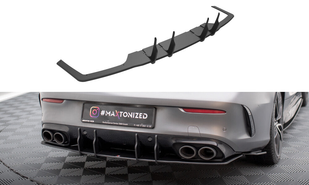 Street Pro Heckansatz Diffusor passend für Mercedes-AMG C43 Coupe / Cabrio C205 FL / A205 FL schwarz matt