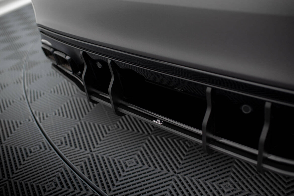 Street Pro Heckansatz Diffusor passend für Mercedes-AMG C63 Limousine / Kombi W205 FL schwarz matt