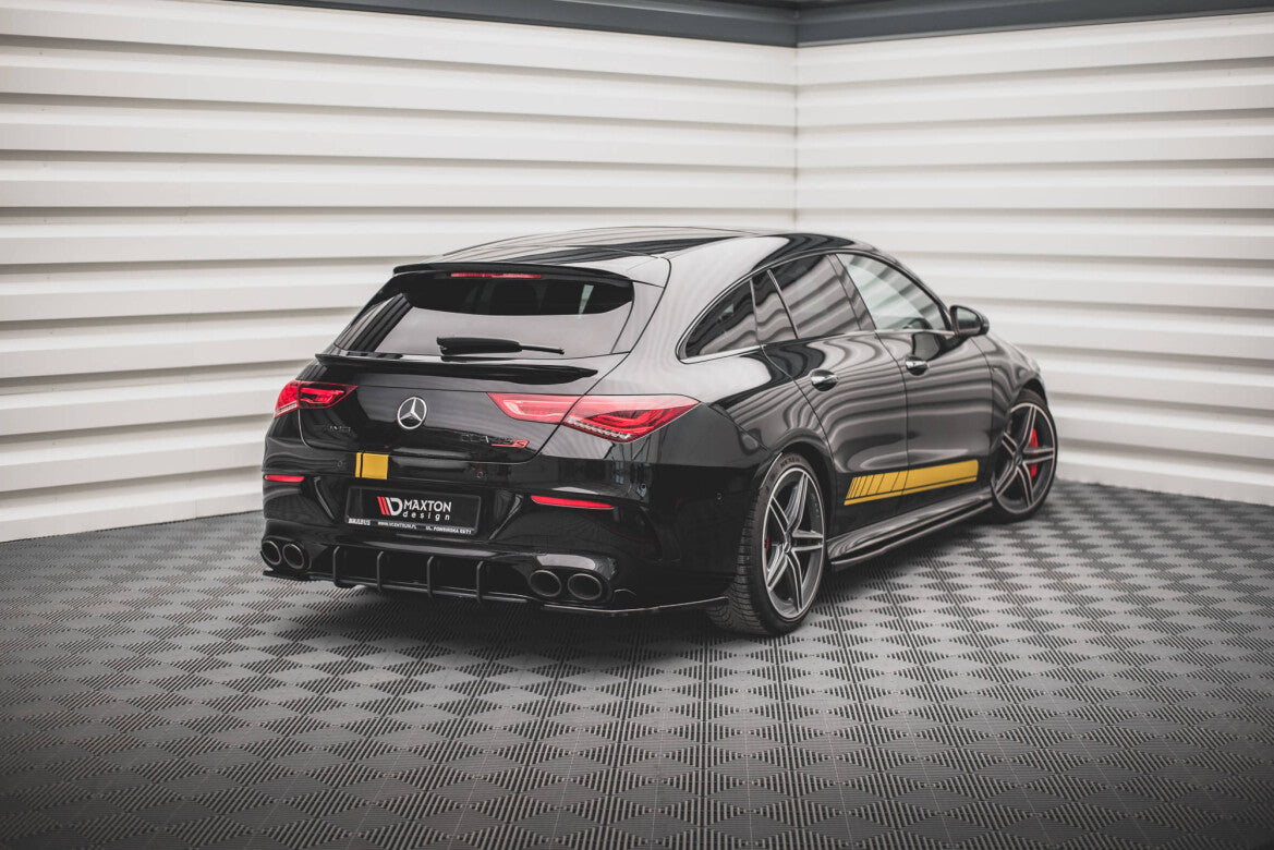 Street Pro Heckansatz Diffusor passend für Mercedes-AMG CLA 35 / 45 Aero C118 schwarz matt
