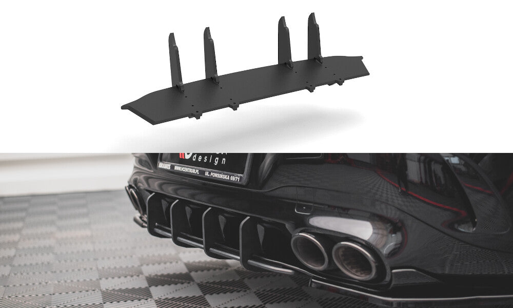 Street Pro Heckansatz Diffusor passend für Mercedes-AMG CLA 35 / 45 Aero C118 schwarz matt