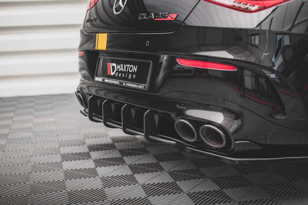 Street Pro Heckansatz Diffusor passend für Mercedes-AMG CLA 35 / 45 Aero C118 schwarz matt