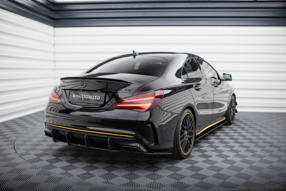 Street Pro Heckansatz Diffusor passend für Mercedes-AMG CLA 45 C117 FL mit AERO Paket schwarz matt