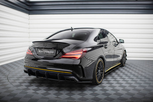 Street Pro Heckansatz Diffusor passend für Mercedes-AMG CLA 45 C117 FL mit AERO Paket schwarz matt