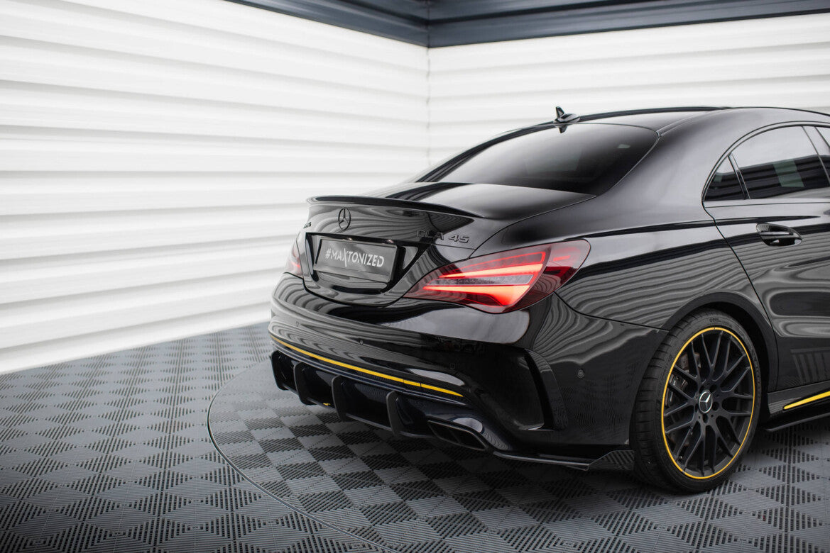 Street Pro Heckansatz Diffusor passend für Mercedes-AMG CLA 45 C117 FL mit AERO Paket schwarz matt