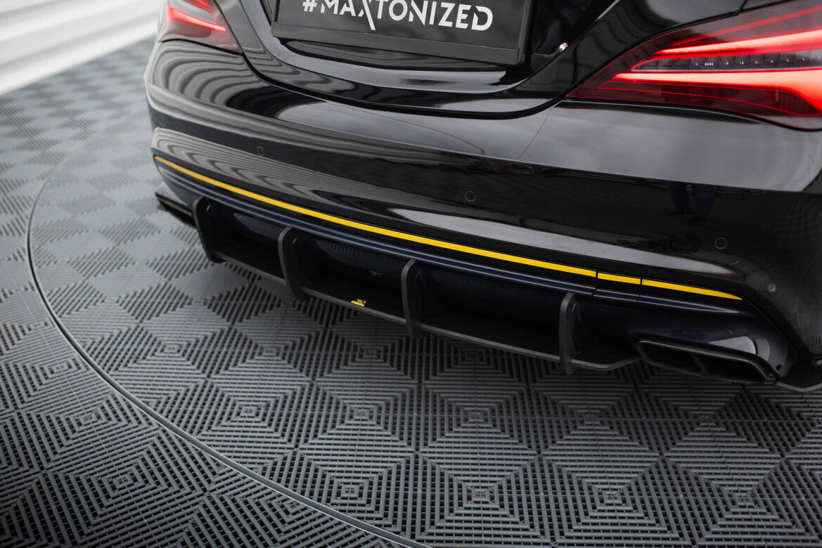Street Pro Heckansatz Diffusor passend für Mercedes-AMG CLA 45 C117 FL mit AERO Paket schwarz matt