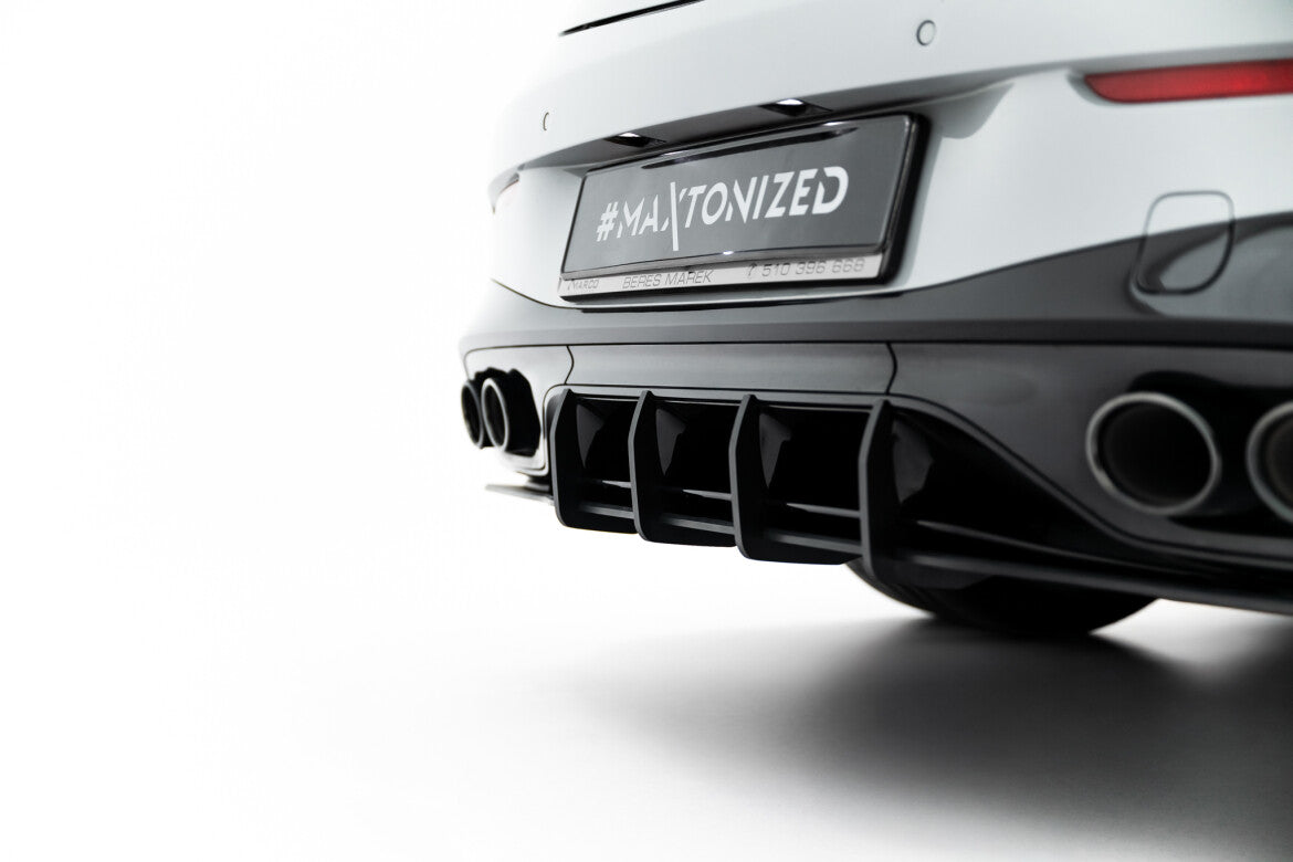 Street Pro Heckansatz Diffusor passend für Mercedes-AMG CLE 53 Aero C236 schwarz matt + Hochglanz Flaps