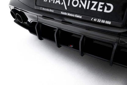 Street Pro Heckansatz Diffusor passend für Mercedes-AMG CLE 53 C236 schwarz matt + Hochglanz Flaps