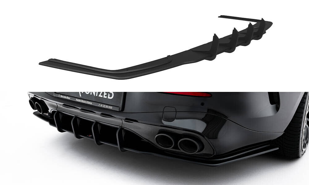 Street Pro Heckansatz Diffusor passend für Mercedes-AMG CLE 53 C236 schwarz matt