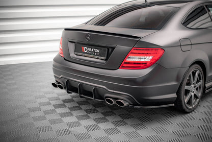 Street Pro Heckansatz Diffusor passend für Mercedes C Coupe AMG-Line C204 schwarz matt