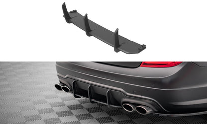 Street Pro Heckansatz Diffusor passend für Mercedes C Coupe AMG-Line C204 schwarz matt