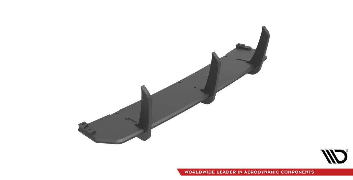 Street Pro Heckansatz Diffusor passend für Mercedes C Coupe AMG-Line C204 schwarz matt