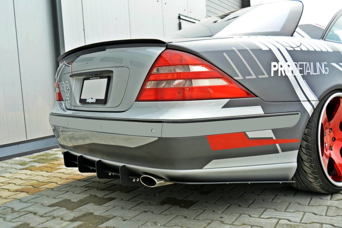 Street Pro Heckansatz Diffusor passend für Mercedes CL C215 schwarz matt