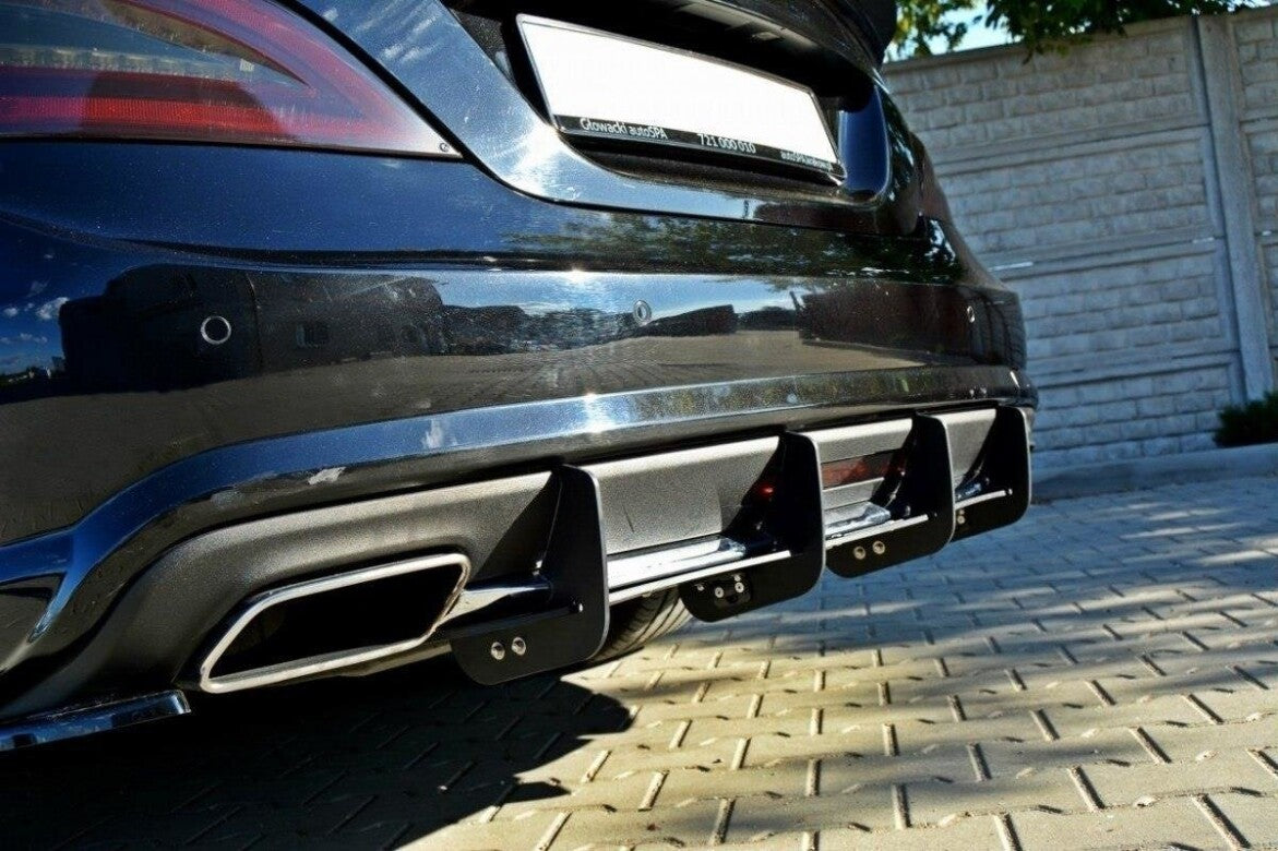Street Pro Heckansatz Diffusor passend für Mercedes CLS C218 AMG LINE schwarz matt