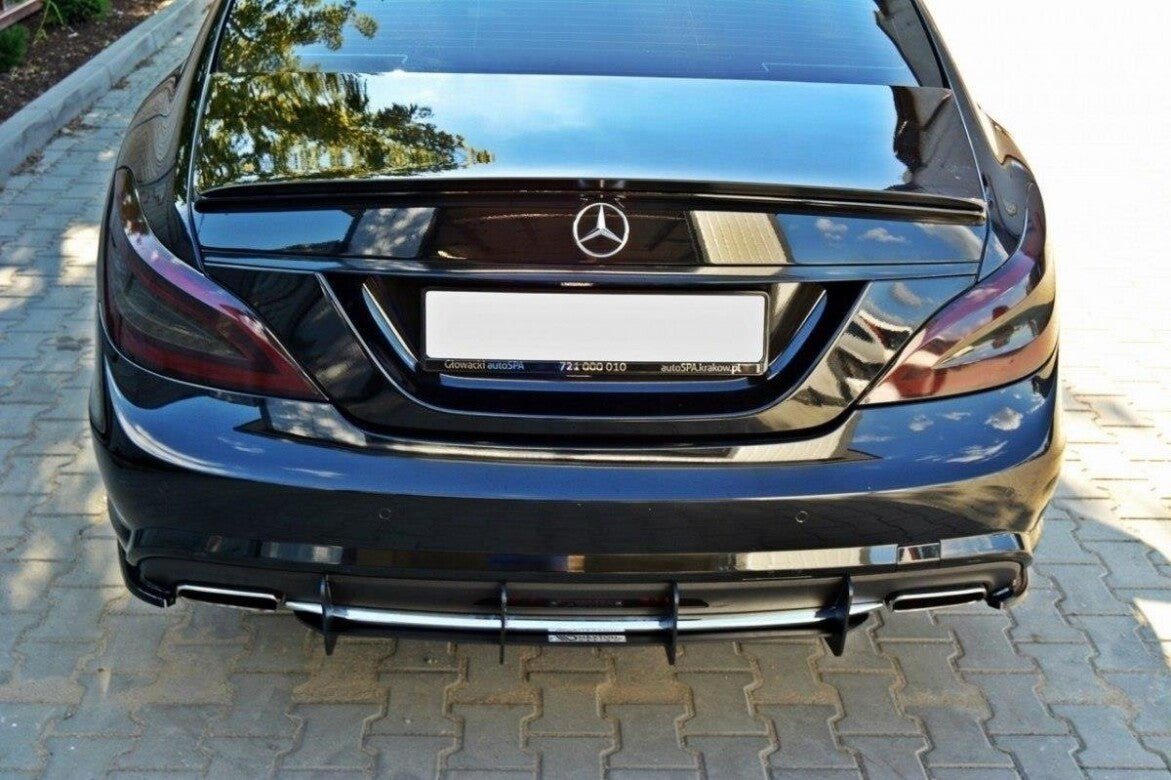 Street Pro Heckansatz Diffusor passend für Mercedes CLS C218 AMG LINE schwarz matt