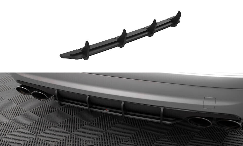 Street Pro Heckansatz Diffusor passend für Mercedes E 55 AMG W211 schwarz matt