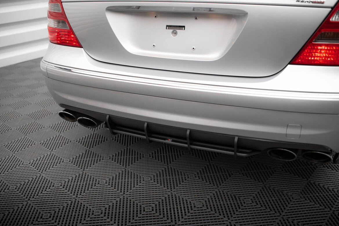 Street Pro Heckansatz Diffusor passend für Mercedes E 55 AMG W211 schwarz matt