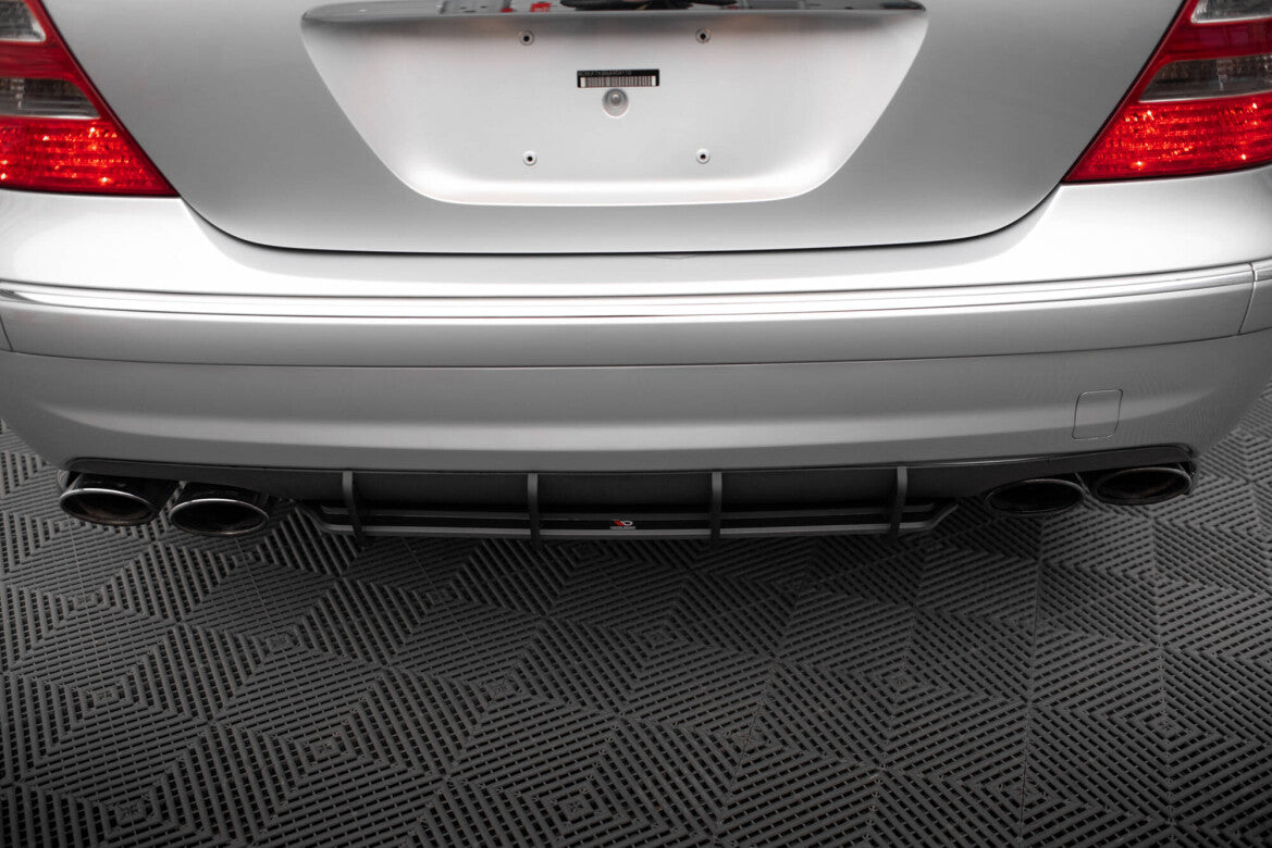 Street Pro Heckansatz Diffusor passend für Mercedes E 55 AMG W211 schwarz matt