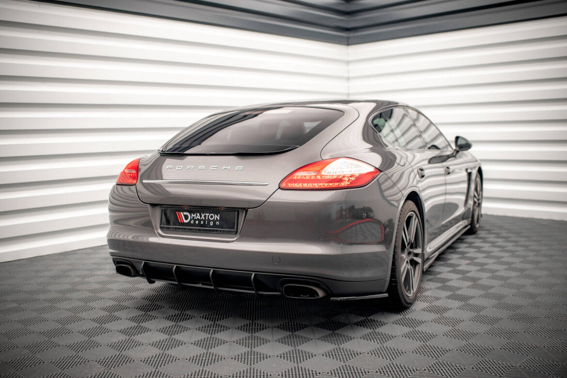 Street Pro Heckansatz Diffusor passend für Porsche Panamera / Panamera Diesel 970 schwarz matt