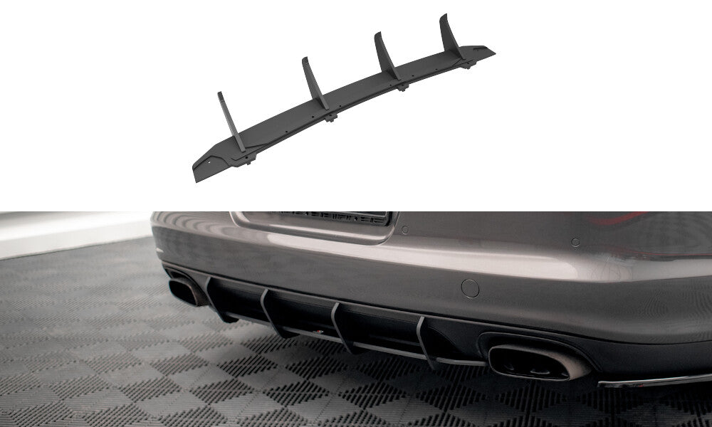 Street Pro Heckansatz Diffusor passend für Porsche Panamera / Panamera Diesel 970 schwarz matt