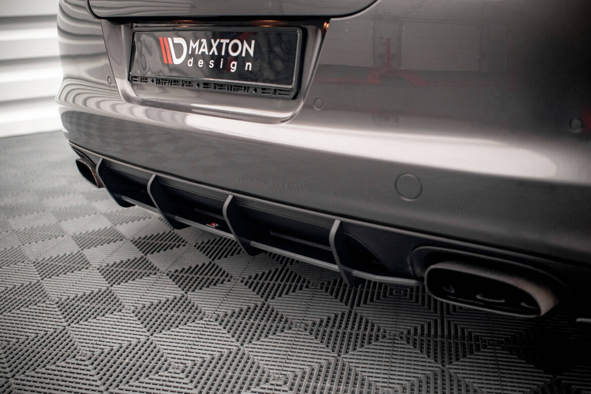 Street Pro Heckansatz Diffusor passend für Porsche Panamera / Panamera Diesel 970 schwarz matt