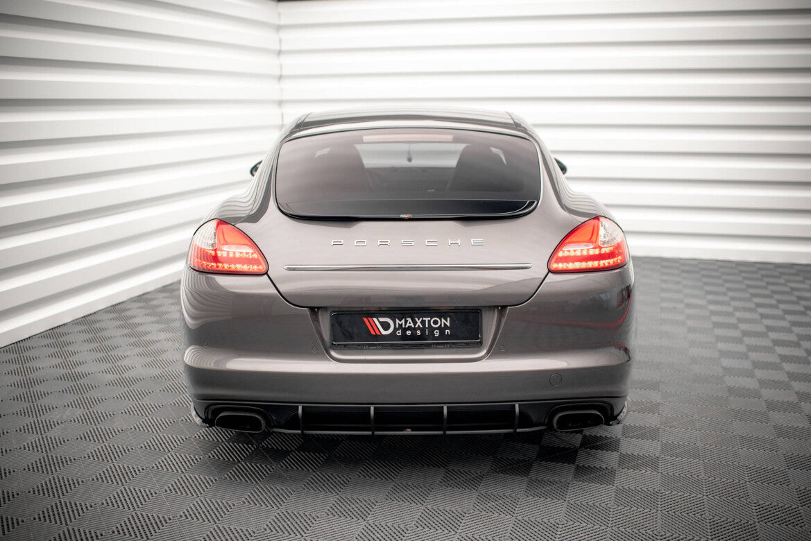 Street Pro Heckansatz Diffusor passend für Porsche Panamera / Panamera Diesel 970 schwarz matt