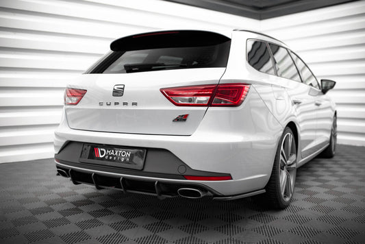 Street Pro Heckansatz Diffusor passend für Seat Leon CUPRA Sportstourer Mk3 schwarz matt