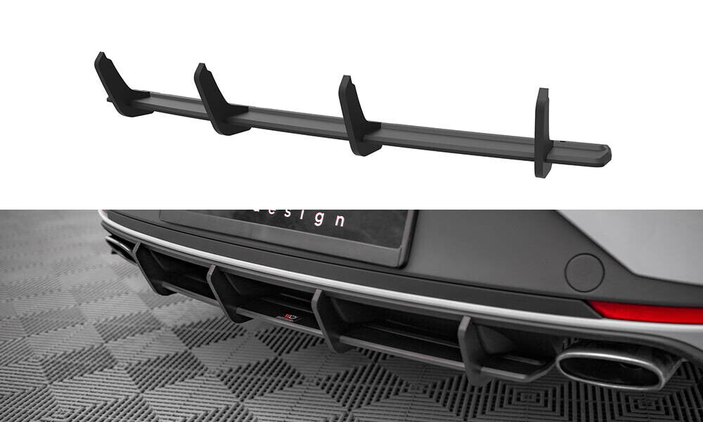 Street Pro Heckansatz Diffusor passend für Seat Leon CUPRA Sportstourer Mk3 schwarz matt