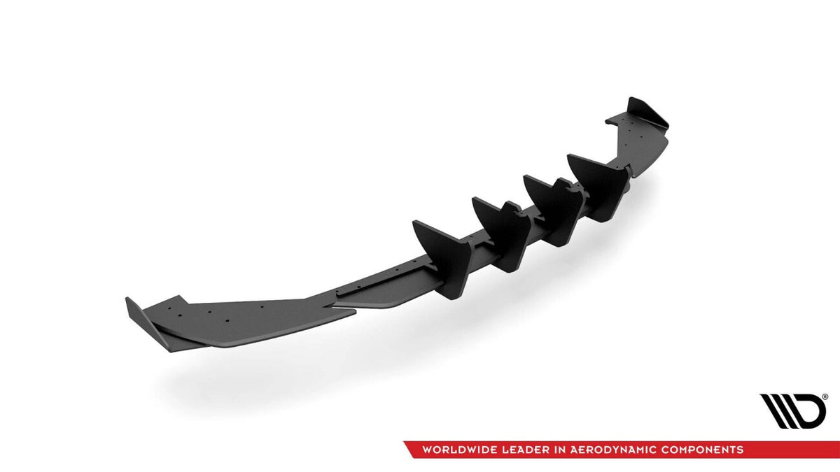 Street Pro Heckansatz Diffusor passend für Seat Leon FR Hatchback Mk4 schwarz matt + Hochglanz Flaps
