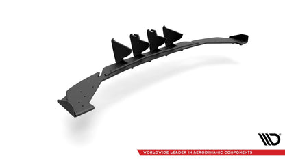 Street Pro Heckansatz Diffusor passend für Seat Leon FR Hatchback Mk4 schwarz matt + Hochglanz Flaps