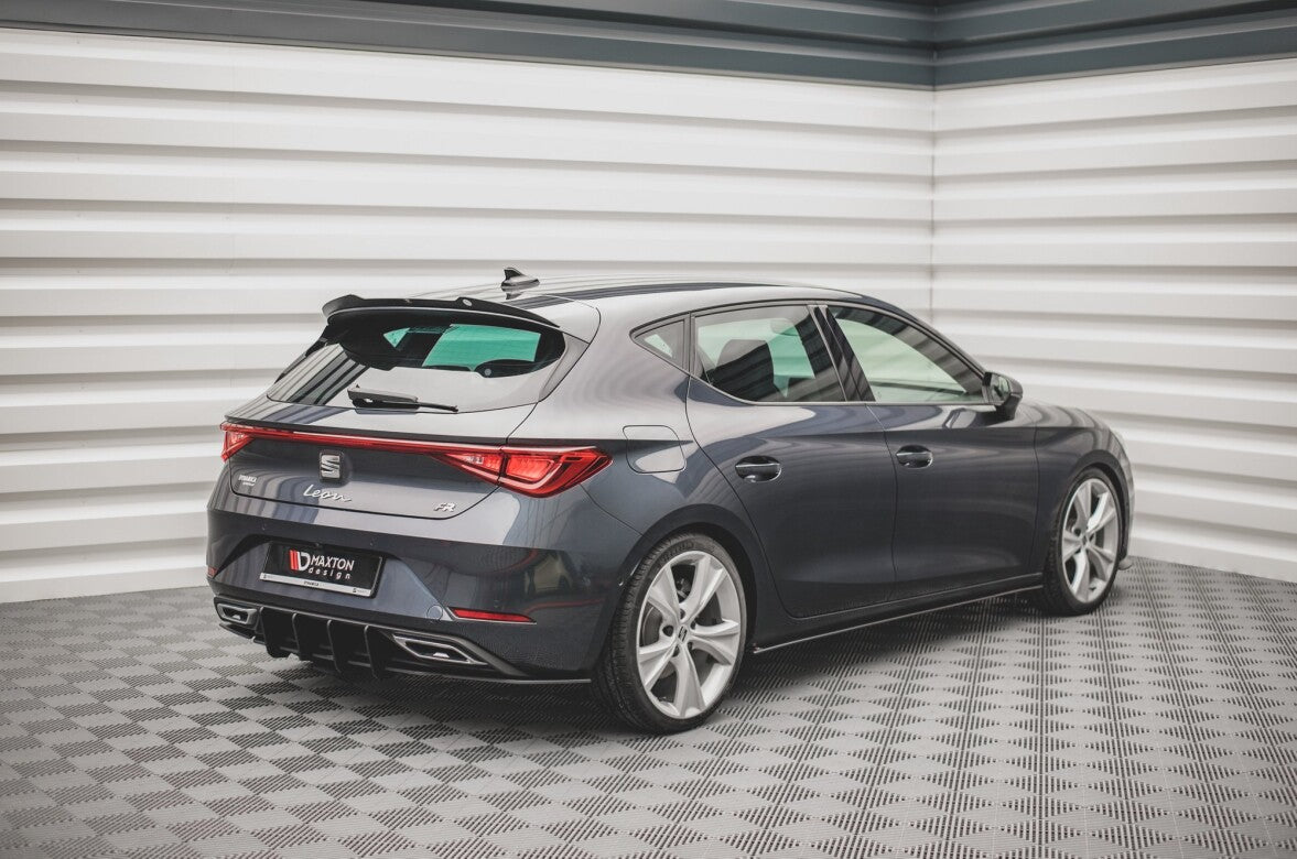 Street Pro Heckansatz Diffusor passend für Seat Leon FR Hatchback Mk4 schwarz matt