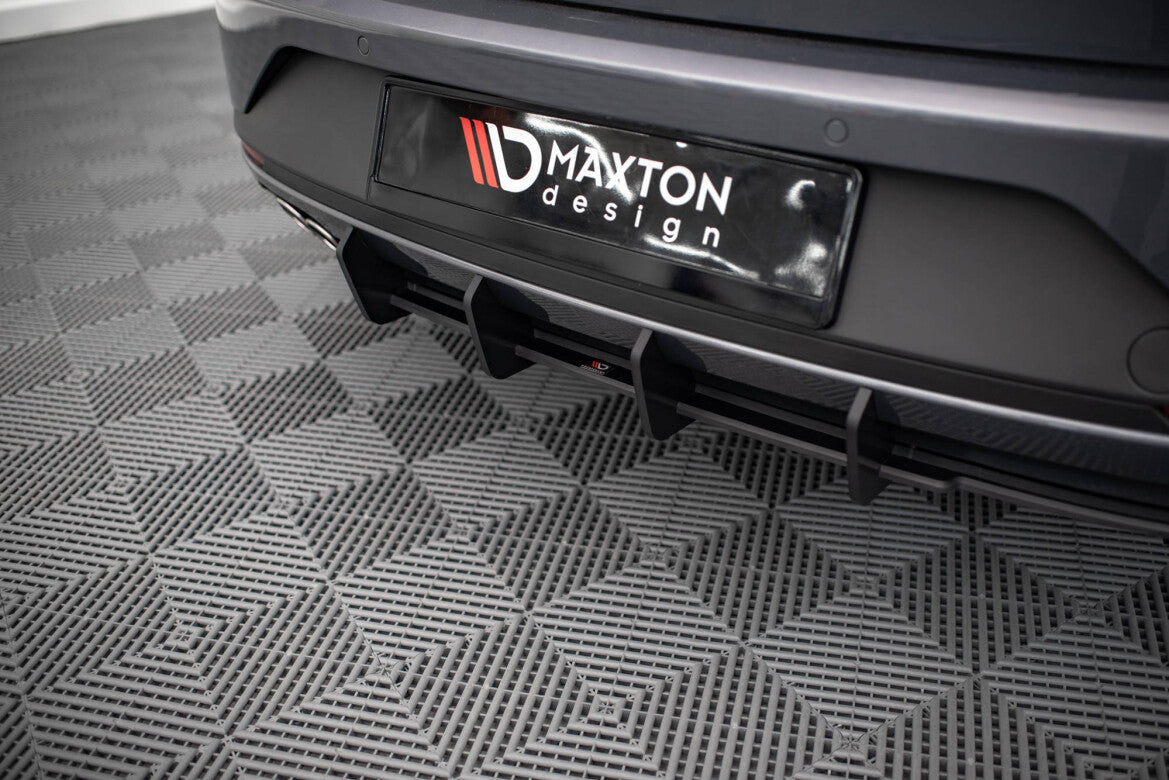 Street Pro Heckansatz Diffusor passend für Seat Leon FR Sportstourer Mk3 schwarz matt