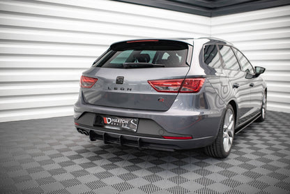 Street Pro Heckansatz Diffusor passend für Seat Leon FR Sportstourer Mk3 schwarz matt