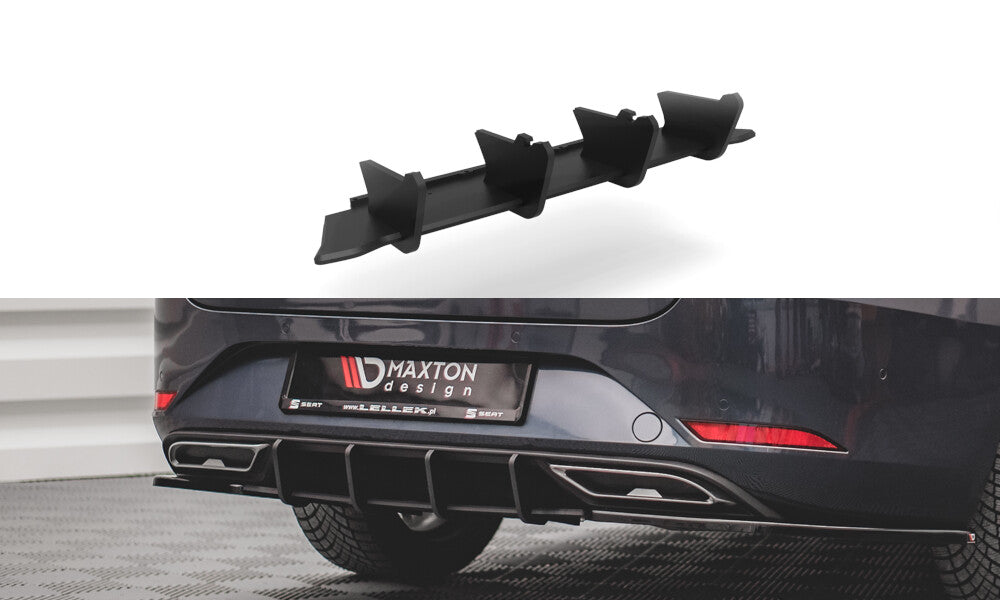 Street Pro Heckansatz Diffusor passend für Seat Leon FR ST Mk4 schwarz matt