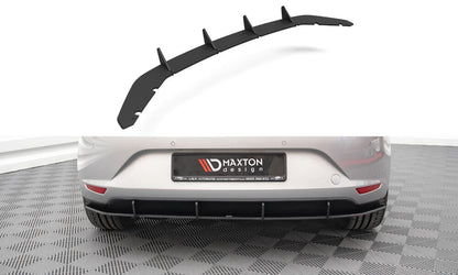 Street Pro Heckansatz Diffusor passend für Seat Leon Hatchback Mk3 schwarz matt