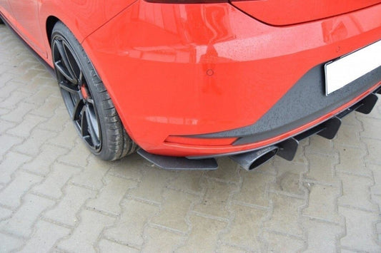 Street Pro Heckansatz Diffusor passend für Seat Leon III CUPRA schwarz matt