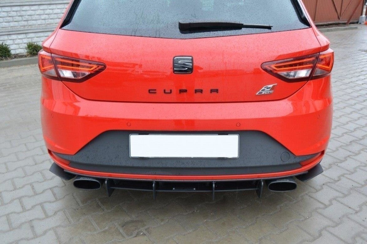 Street Pro Heckansatz Diffusor passend für Seat Leon III CUPRA schwarz matt