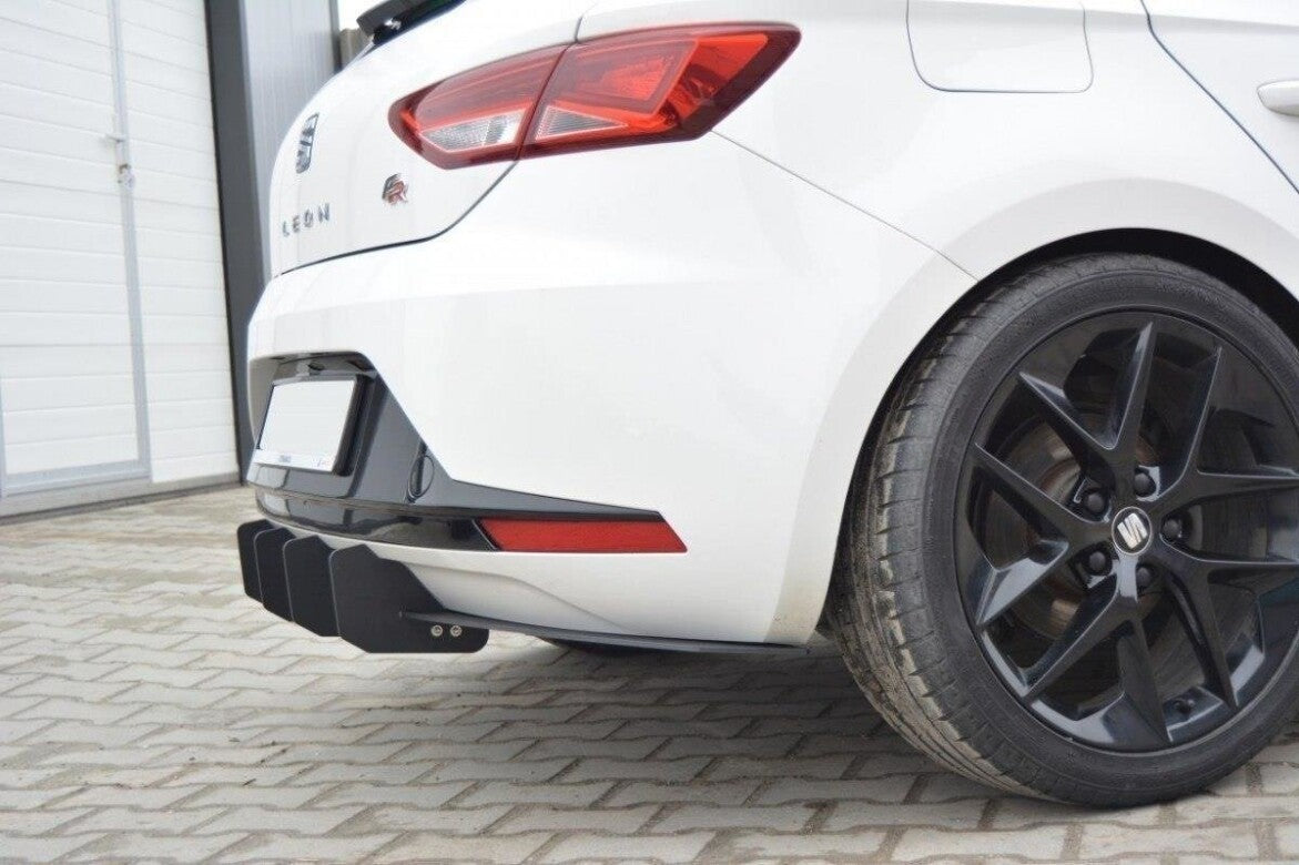Street Pro Heckansatz Diffusor passend für Seat Leon III FR schwarz matt