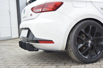 Street Pro Heckansatz Diffusor passend für Seat Leon III FR schwarz matt